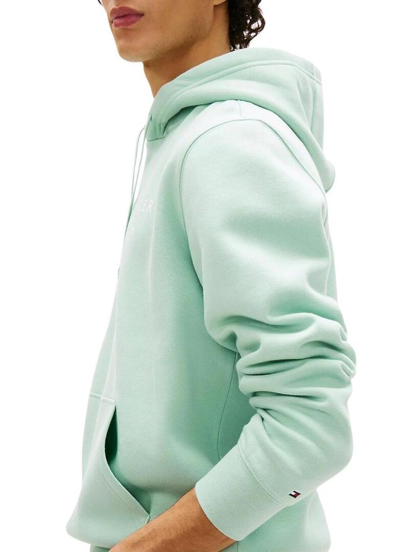 Moletom Tommy Hilfiger Brand Love verde para homem