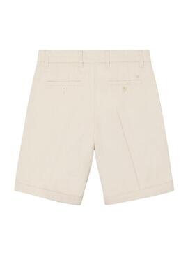 Bermudas clássicas bege da marca Silbon para homem.