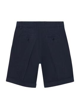 Bermudas clássicas azul marinho da Silbon para homem.