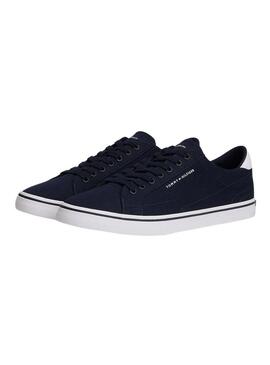 Sapatos Tommy Hilfiger Vulc azul marinho para homens.