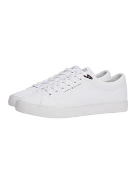 Sapatilhas Tommy Hilfiger Vulc Core branco para homem.