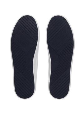 Sapatilhas Tommy Hilfiger Vulc Core branco para homem.