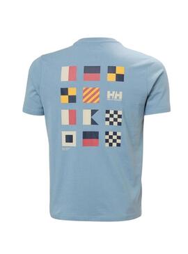 Camiseta Helly Hansen Shoreline azul para homem