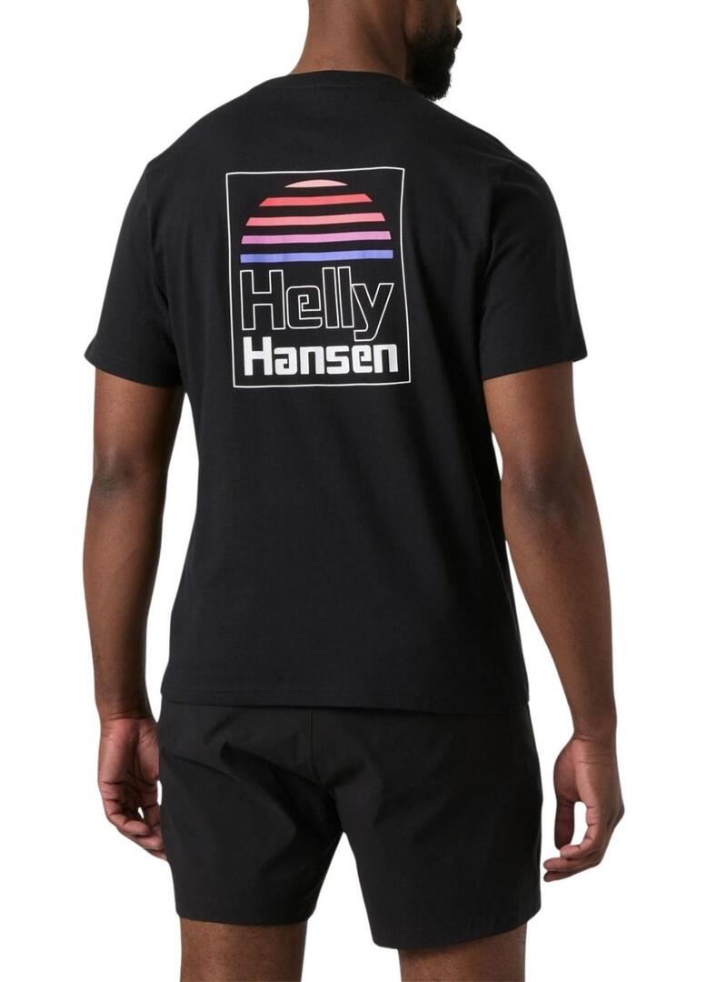 Camiseta Helly Hansen Core preta para homem.