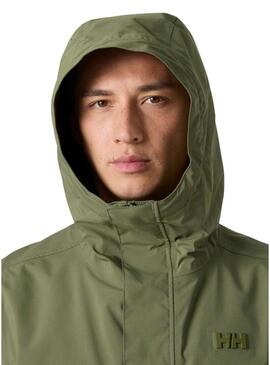 Capa de chuva Helly Hansen Brussel verde para homens