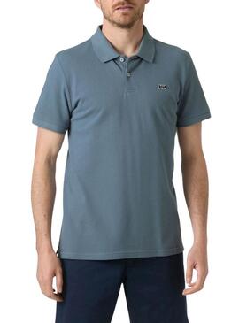 Camisa Polo Helly Hansen Hudson lavada azul para homem.
