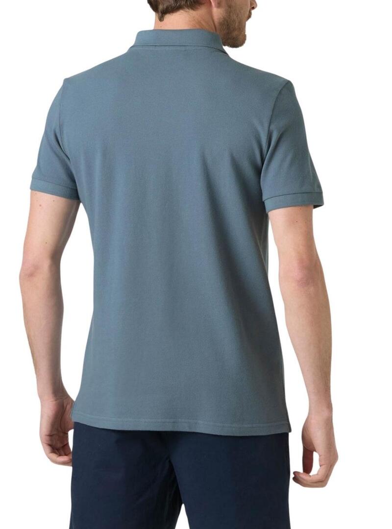 Camisa Polo Helly Hansen Hudson lavada azul para homem.