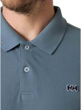 Camisa Polo Helly Hansen Hudson lavada azul para homem.