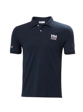 Camisa polo Helly Hansen Messina azul marinho para homem.