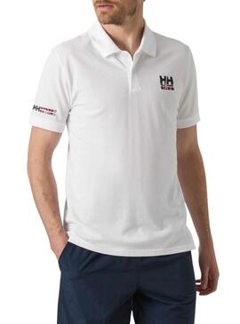Camisa de polo branca Helly Hansen Messina para homem.