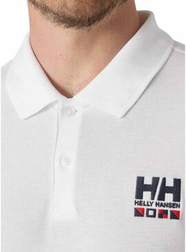 Camisa de polo branca Helly Hansen Messina para homem.