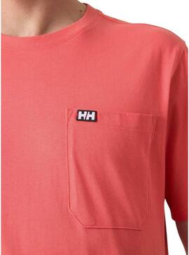 Camisa Helly Hansen Hudson coral para homem.