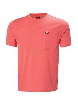 Camisa Helly Hansen Hudson coral para homem.