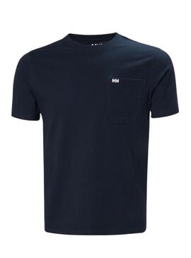 Camiseta Helly Hansen Hudson azul marino para homem.