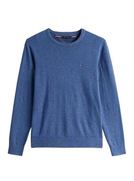 Camisola Tommy Hilfiger Essential azul para homem.