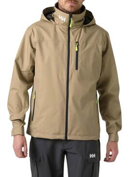 Jaqueta Helly Hansen Crew Midlayer em camelo com capuz