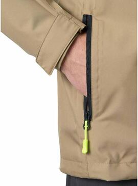 Jaqueta Helly Hansen Crew Midlayer em camelo com capuz