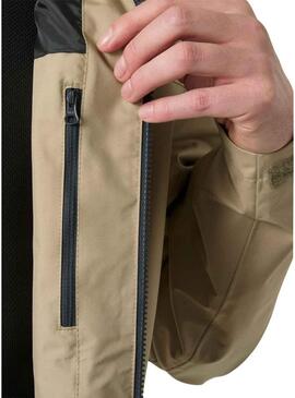 Jaqueta Helly Hansen Crew Midlayer em camelo com capuz