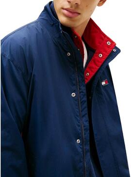 Jaqueta Tommy Jeans Heritage Flag azul marinho para homem.