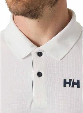 Camisa Polo Helly Hansen Ocean branca para homem.