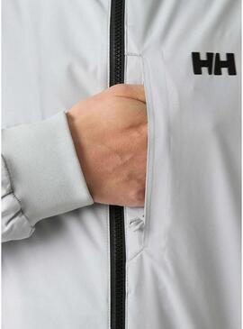 Jaqueta Helly Hansen HP Racing 3.0 cinza para homem.