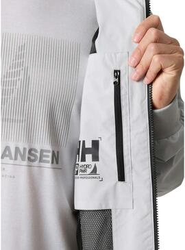 Jaqueta Helly Hansen HP Racing 3.0 cinza para homem.