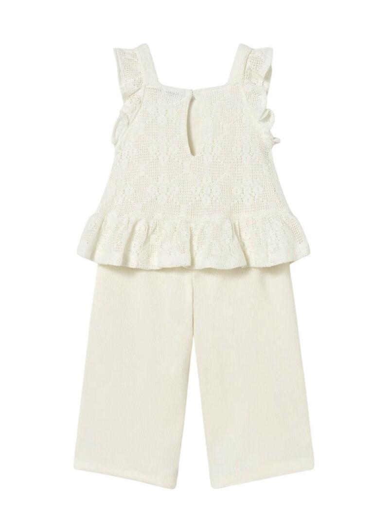 Conjunto Maioral de três peças safari para bebê.