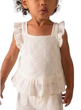 Conjunto Maioral de três peças safari para bebê.