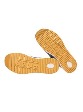 Sapatos náuticos Walkin Pitas Bay azul para homem.