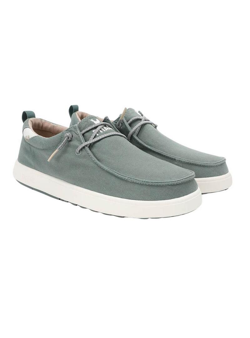 Sapatos Walkin Pitas Wallabi Biarritz turquesa para homem.