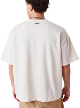 Camiseta Project x Paris Varsity PXP bege para homem.