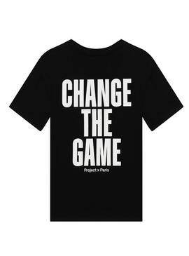 Camiseta Project x Paris boxy Essentials preta para homem.