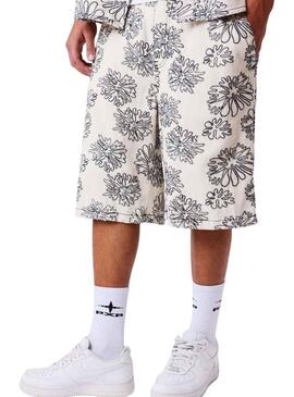 Calças curtas Project x Paris Street Bloom com estampa floral para homem.