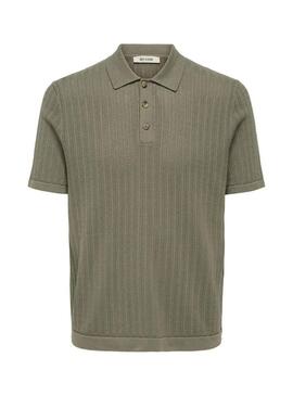 Camisa Polo verde da Only and Sons para homem