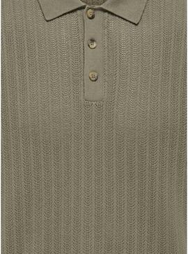Camisa Polo verde da Only and Sons para homem