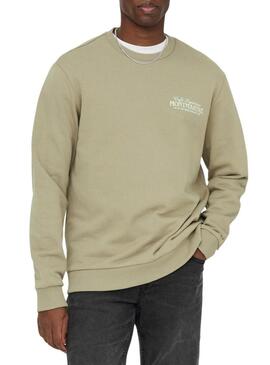 Moletom Only and Sons Cesc verde para homens