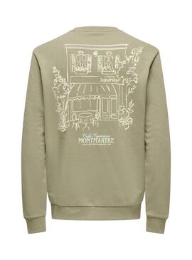 Moletom Only and Sons Cesc verde para homens