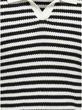 Camisa Polo listrada azul marinho para homem Only and Sons Serge