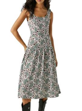 Vestido Pepe Jeans Chelsea verde para mulher.