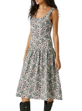 Vestido Pepe Jeans Chelsea verde para mulher.