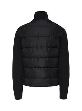 Jaqueta Only and Sons Mane preta combinada para homem.