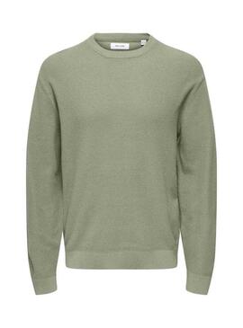 Camisola Only and Sons Tony verde para homem