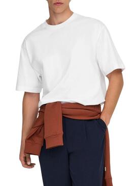 Camisa Only and Sons Fred branca para homem.