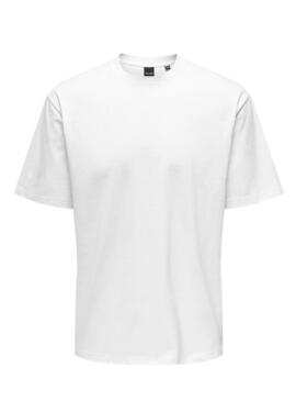 Camisa Only and Sons Fred branca para homem.