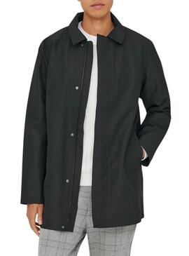 Casaco Only and Sons Hall preto para homem