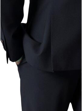 Casaco El Pulpo terno conforto azul marinho para homens