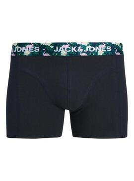 Pack cuecas Jack and Jones Flamingo flores para homens