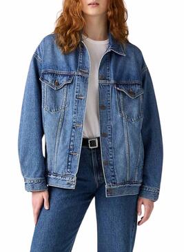 Jaqueta jeans Levi's XL Trucker azul para mulher.