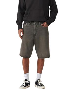 Shorts Denim Levis 478 Baggy preto para homem.