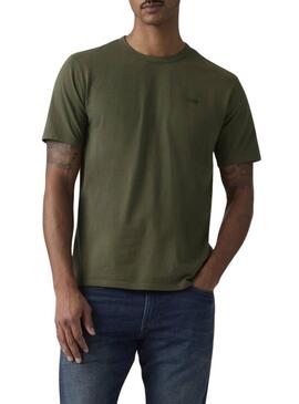 Camisa Levis Dye verde para homem.